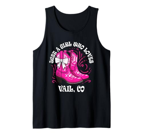 Just a Girl Who Loves Vail Colorado Cowgirl-Design Tank Top Just a Girl Who Loves Vail Colorado Cowgirl-Design Tank Top von Vail Colorado USA Souvenir Designs
