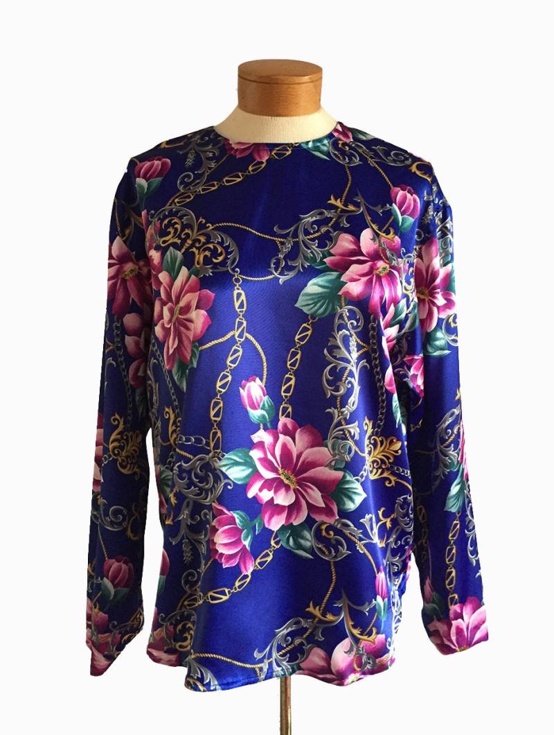 1980Er Jahre Bluse - Vintage 80Er Liz Claiborne Top Größe 8 Floral Gedruckt Seide 1980Er Jahre Bluse - Vintage 80Er Liz Claiborne Top Größe 8 Floral Gedruckt Seide von VainAttemptsVintage