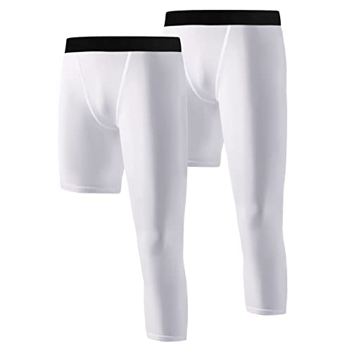 Valcatch Jungen Einbein-Kompressionsstrumpfhose Leggings für Basketball Laufen Jugend Kinder Sporthosen Sport Basisschicht 6-14Y von Valcatch