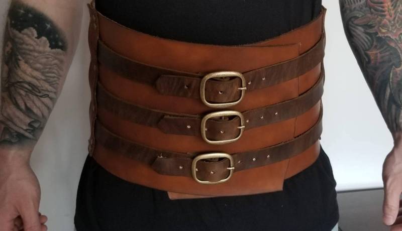 Leder Rüstung Nierengurt Breiter Gürtel Herren Mittelalter Renaissance Wikinger Barbar Larp Cosplay Gladiator von ValeWorks