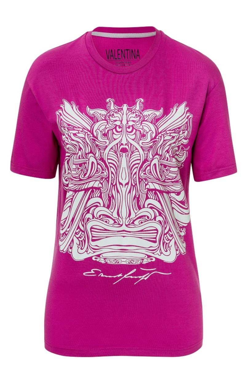 Modern Buntes Herren T-Shirt, Original Männer Geschenk, Buntes Print Motive Ernst Fuchs Baumwolle von Valentinamuenchen