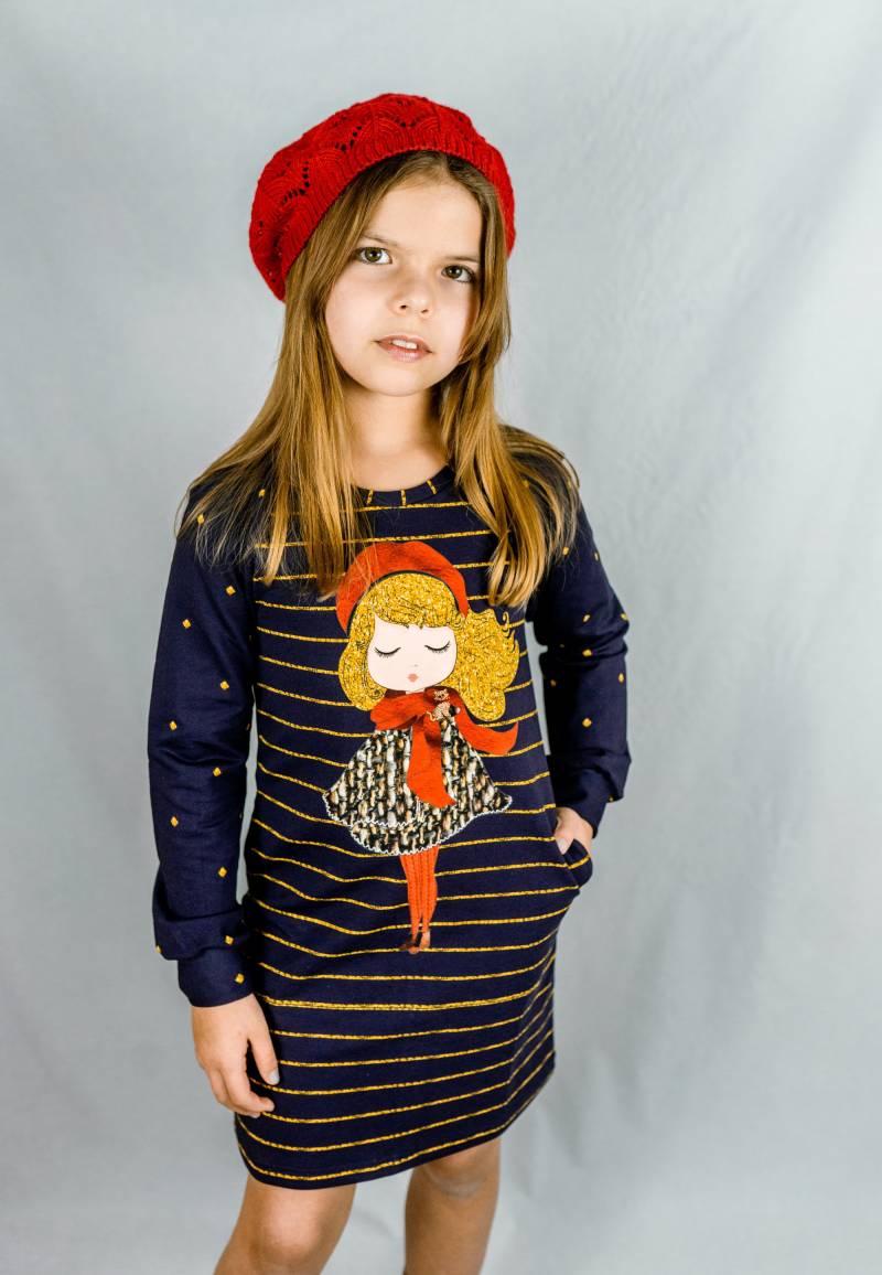 Sweatshirtkleid, Mädchen Jersey Kleid, Kinder Winterkleid, Frühling, Herbst, Neue Kinderkollektion 2022, Baumwollkleid von Valentinamuenchen