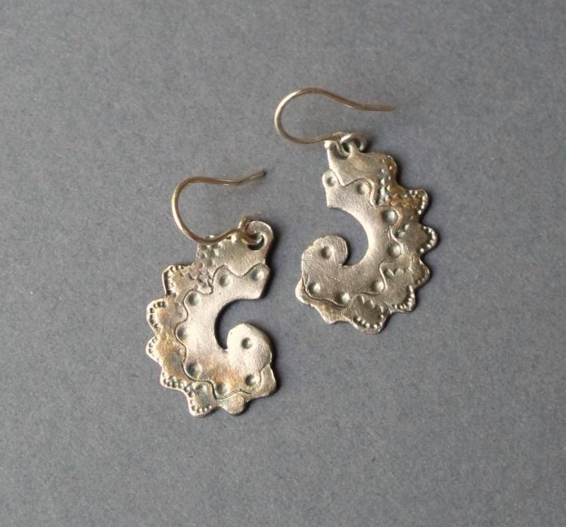 Silber Ohrringe"Silver Swirls" Handgefertigt Feinsilber Silber Ohrringe"Silver Swirls" Handgefertigt Feinsilber von ValentinasArtJewelry