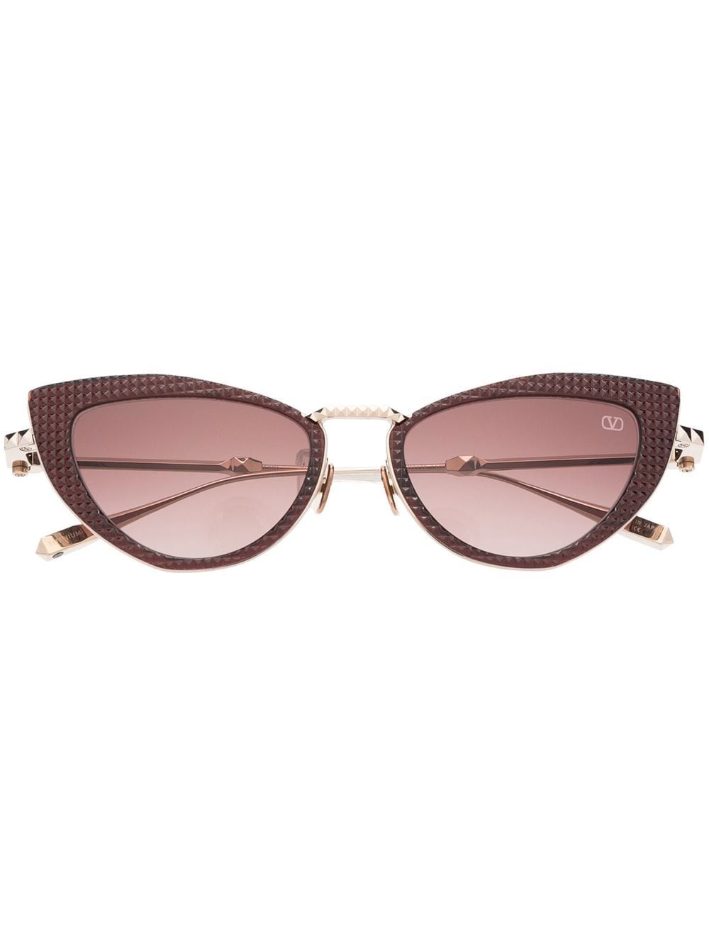 Valentino Eyewear Valentino Garavani Rockstud Cat-Eye-Sonnenbrille - Gold von Valentino Eyewear