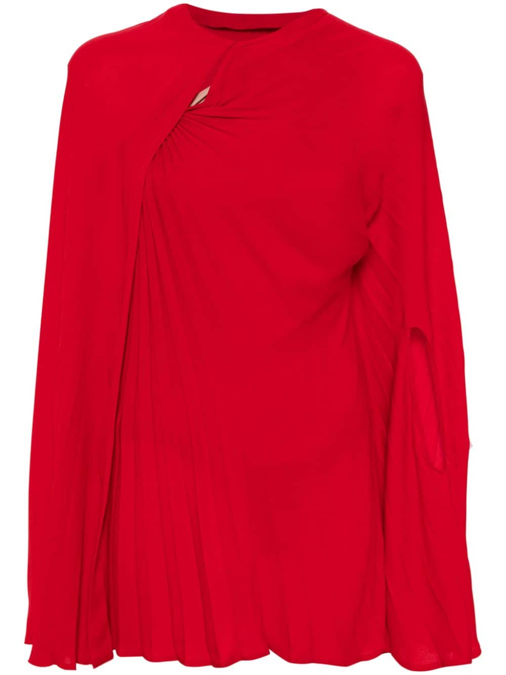 Valentino Garavani Pre-Owned 2010 plissé cape minidress - Rot von Valentino Garavani Pre-Owned