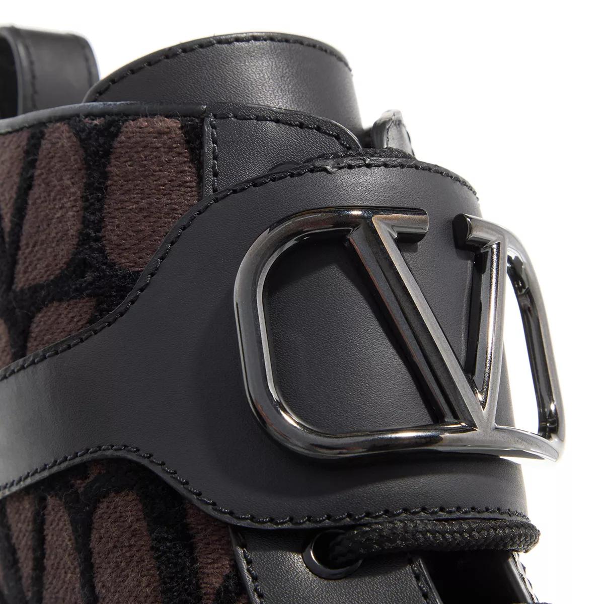 Valentino Garavani Boots & Stiefeletten - Leather Lace-Up Boots - Gr. 39,5 (EU) - in Braun - für Damen von Valentino Garavani