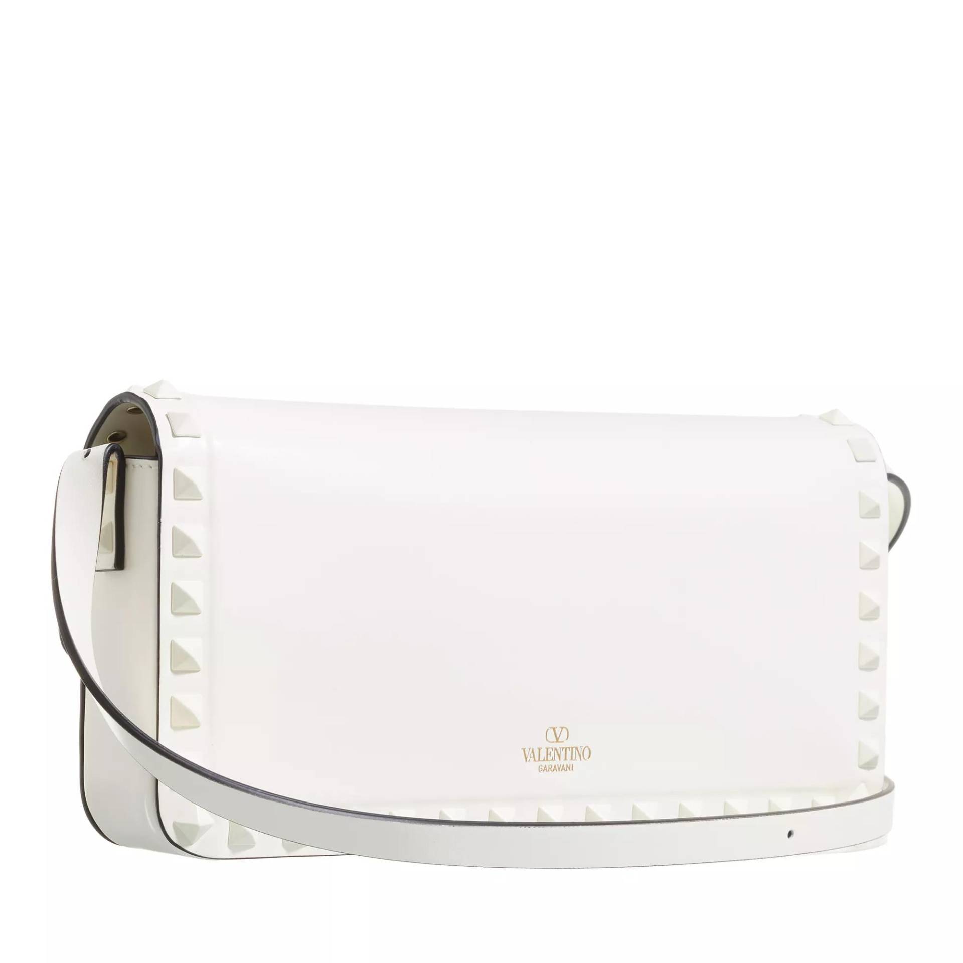 Valentino Garavani Crossbody Bags - Rockstud Shoulder Bag - Gr. unisize - in Creme - für Damen von Valentino Garavani