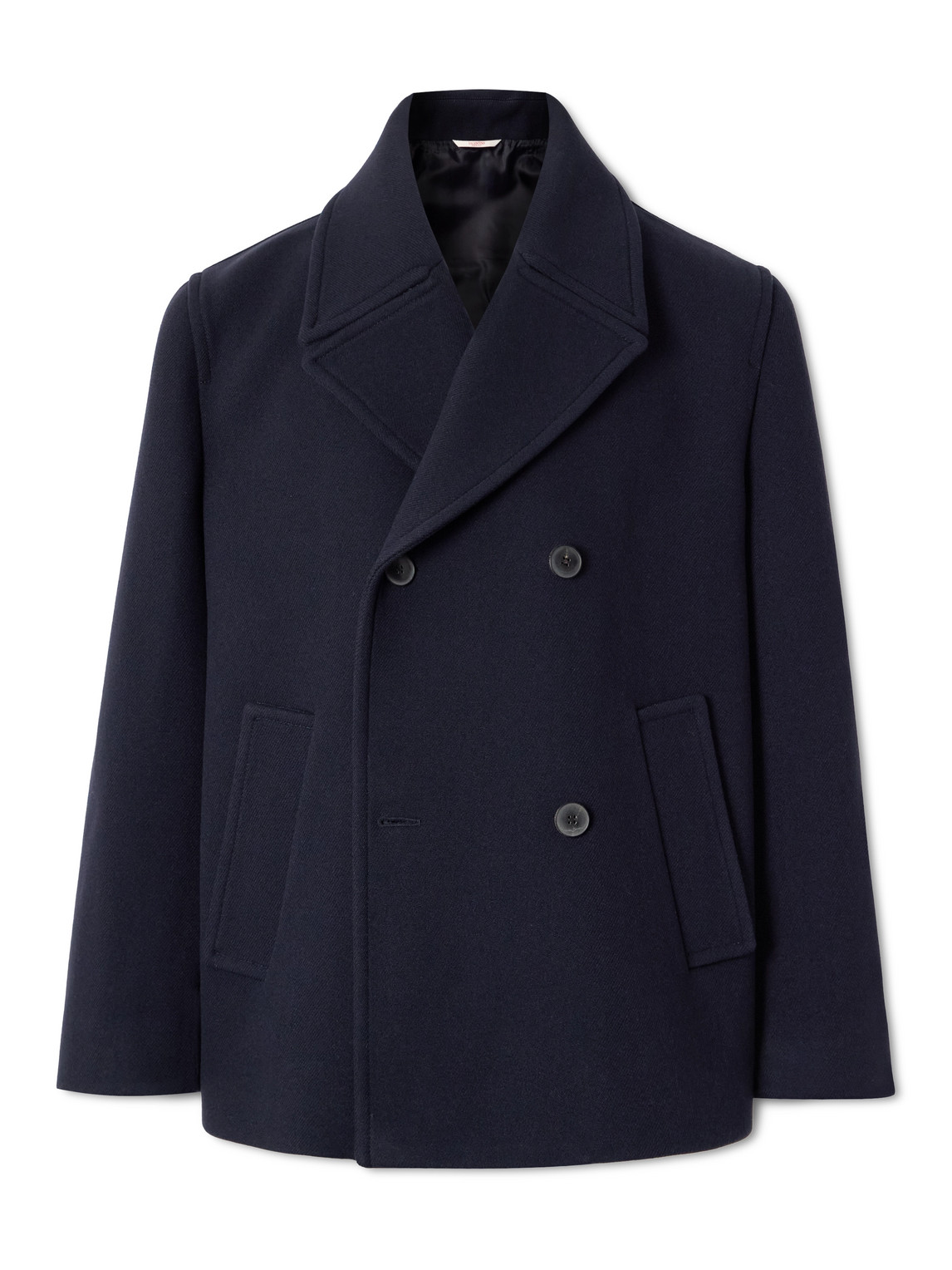 Valentino Garavani - Double-Breasted Wool-Twill Peacoat - Men - Blue - IT 46 Valentino Garavani - Double-Breasted Wool-Twill Peacoat - Men - Blue - IT 46 von Valentino Garavani