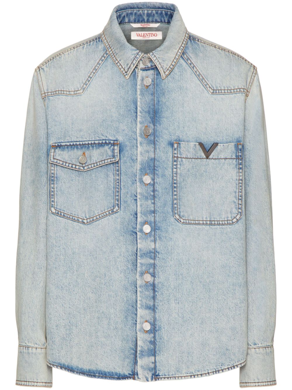 Valentino Garavani Jeanshemd mit Cut-Outs - Blau von Valentino Garavani