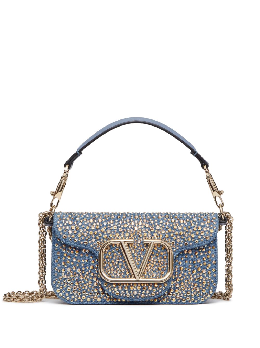 Valentino Garavani Kleine Locò Schultertasche - Blau von Valentino Garavani