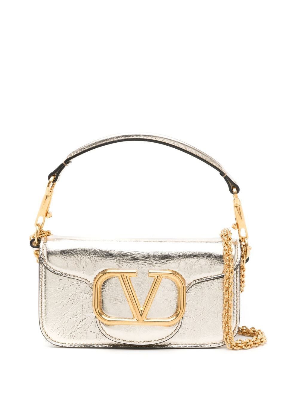 Valentino Garavani Kleine Locò Schultertasche - Metallic von Valentino Garavani