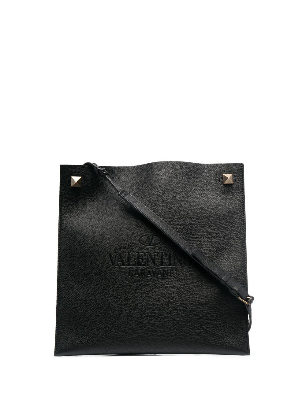 Valentino Garavani Kuriertasche mit Logo-Prägung - Schwarz von Valentino Garavani