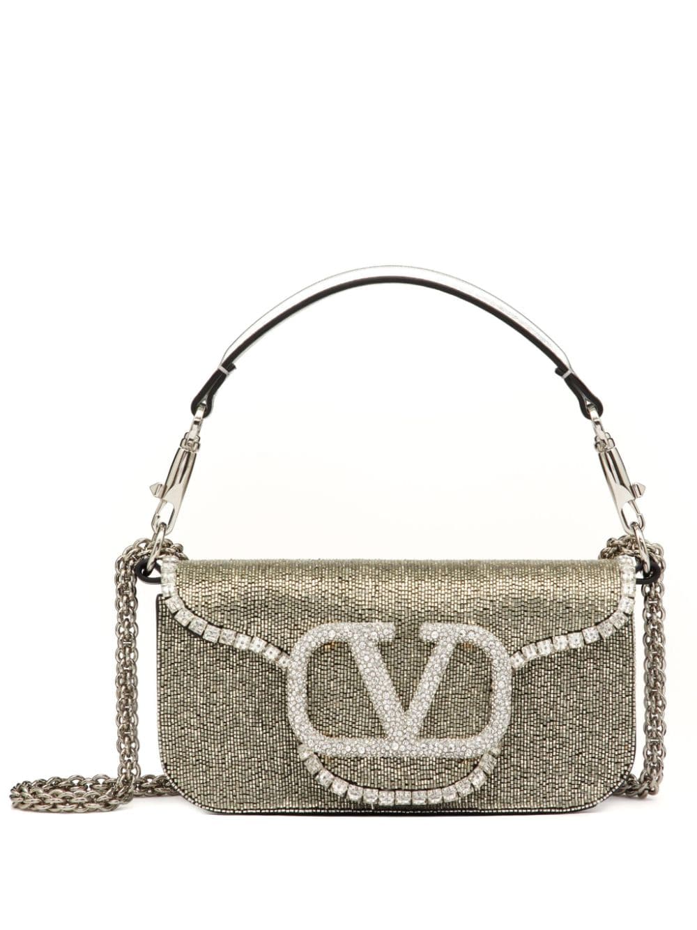 Valentino Garavani Kleine Loco Schultertasche - Silber von Valentino Garavani