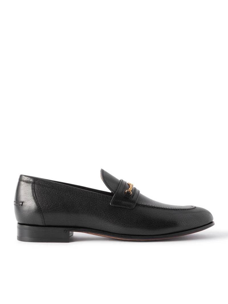 Valentino Garavani - Logo-Embellished Full-Grain Leather Loafers - Men - Black - EU 43.5 von Valentino Garavani
