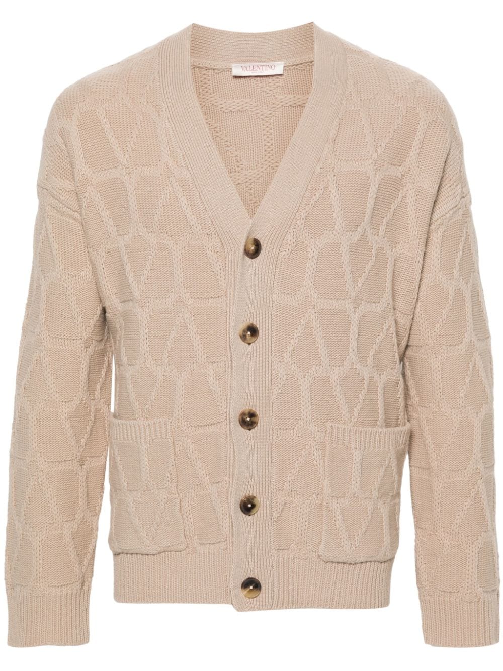 Valentino Garavani Maxi-VLogo Cardigan - Nude von Valentino Garavani