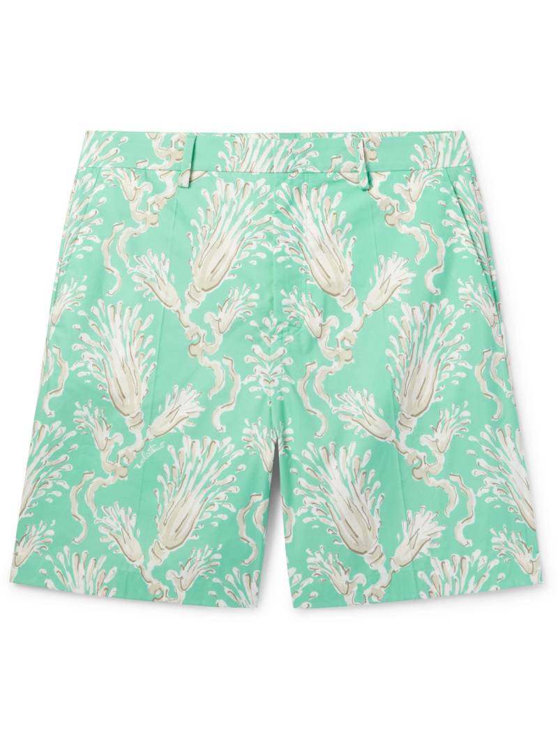 Valentino Garavani - Metamorphos Straight-Leg Printed Cotton-Poplin Shorts - Men - Blue - IT 54 von Valentino Garavani