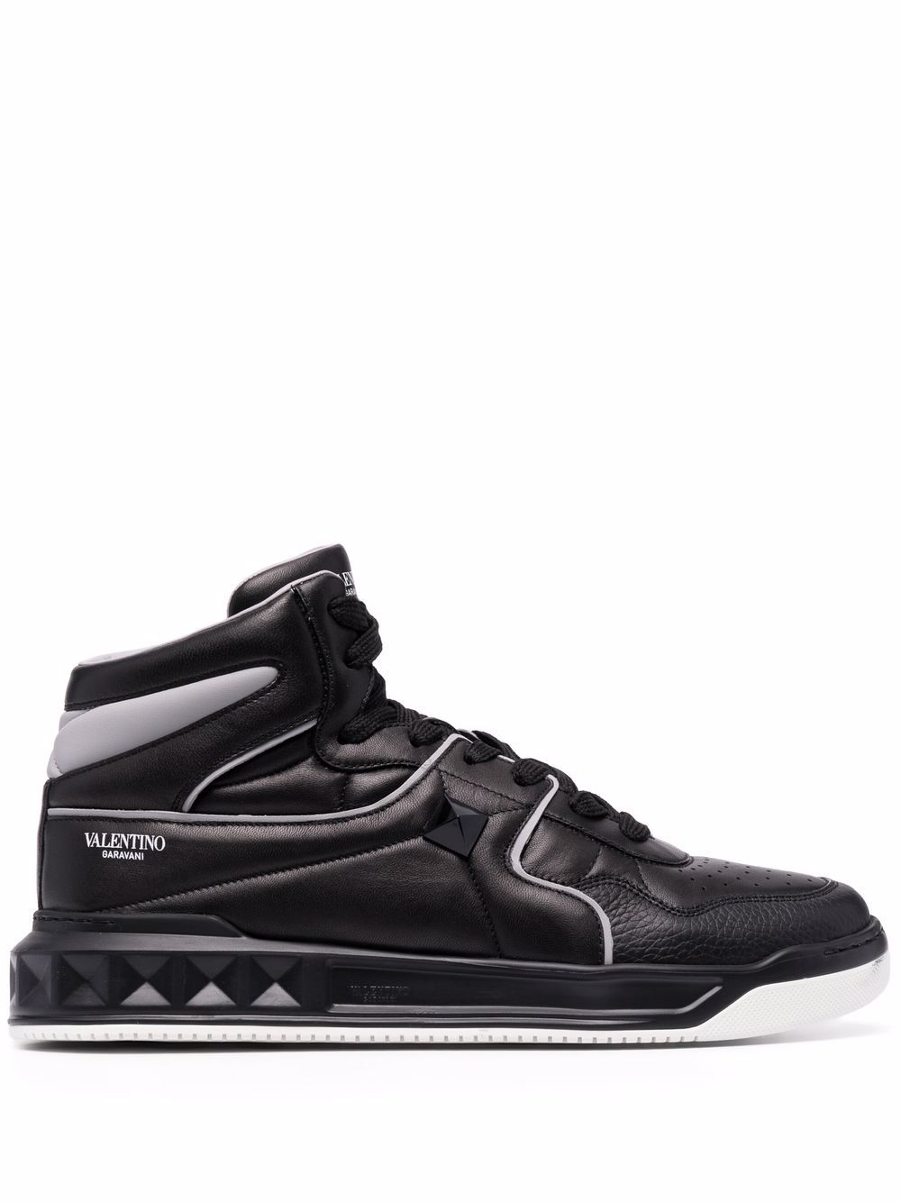 Valentino Garavani One Stud High-Top-Sneakers - Schwarz von Valentino Garavani