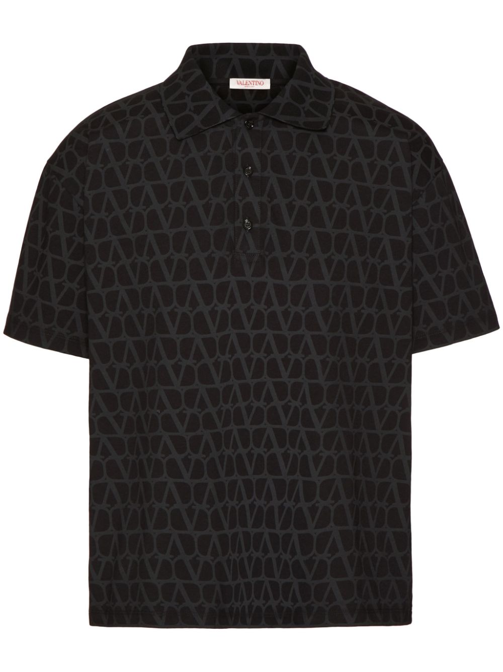 Valentino Garavani Poloshirt mit Toile Iconographe-Print - Schwarz von Valentino Garavani