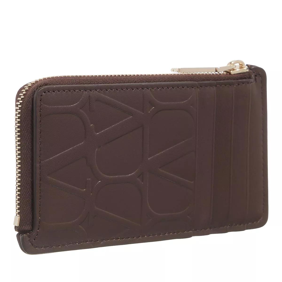 Valentino Garavani Portemonnaie - V Logo Card Holder - Gr. unisize - in Braun - für Damen von Valentino Garavani