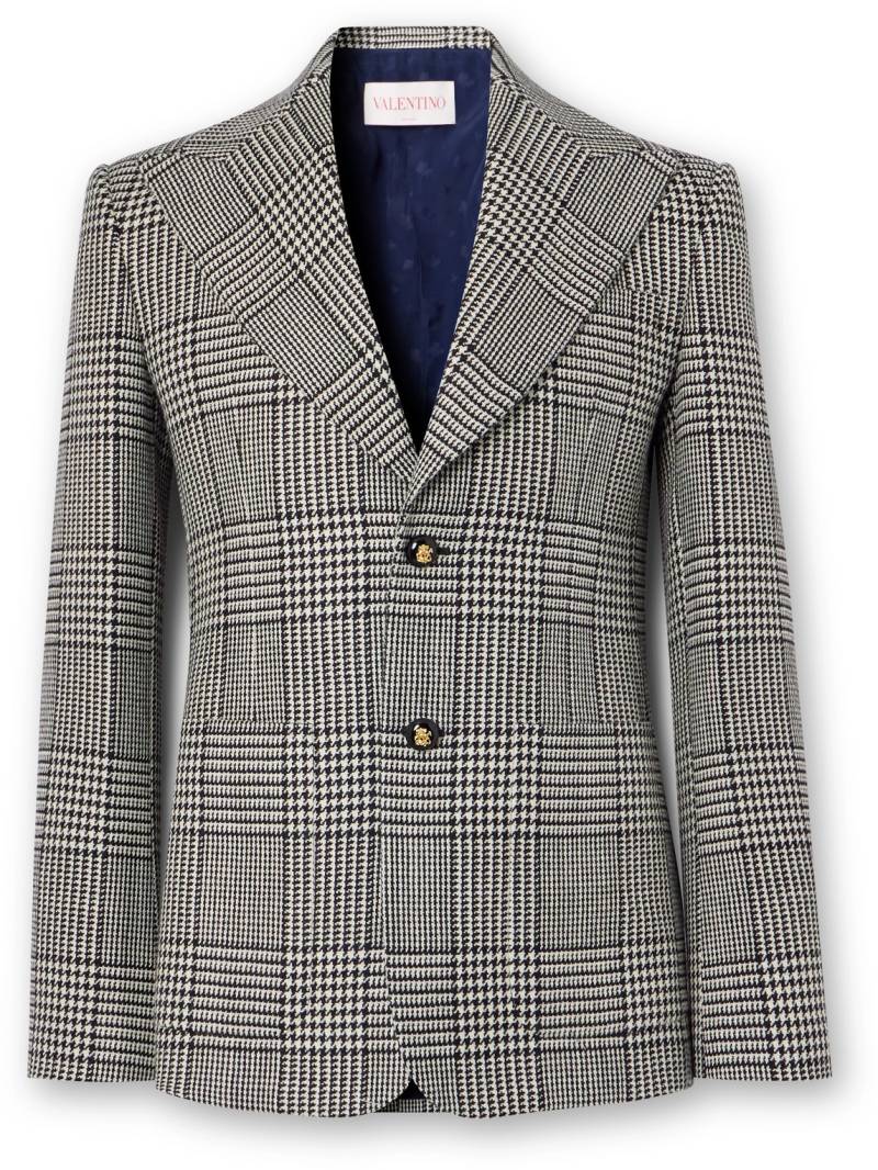 Valentino Garavani - Prince of Wales Checked Wool Suit Jacket - Men - Gray - IT 48 von Valentino Garavani