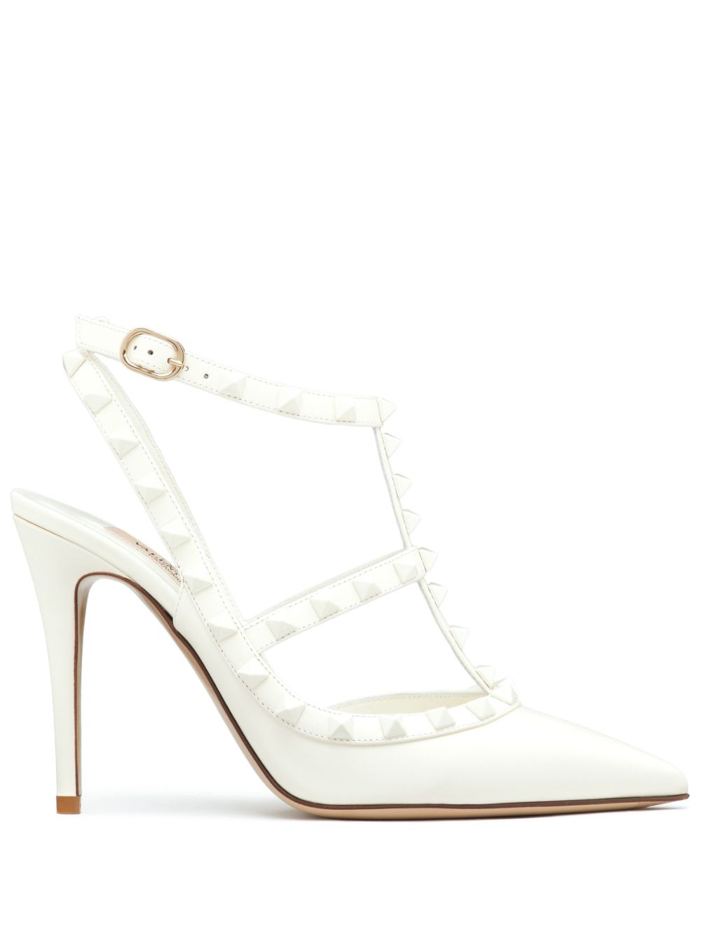 Valentino Garavani Rockstud Pumps 100mm - Weiß von Valentino Garavani