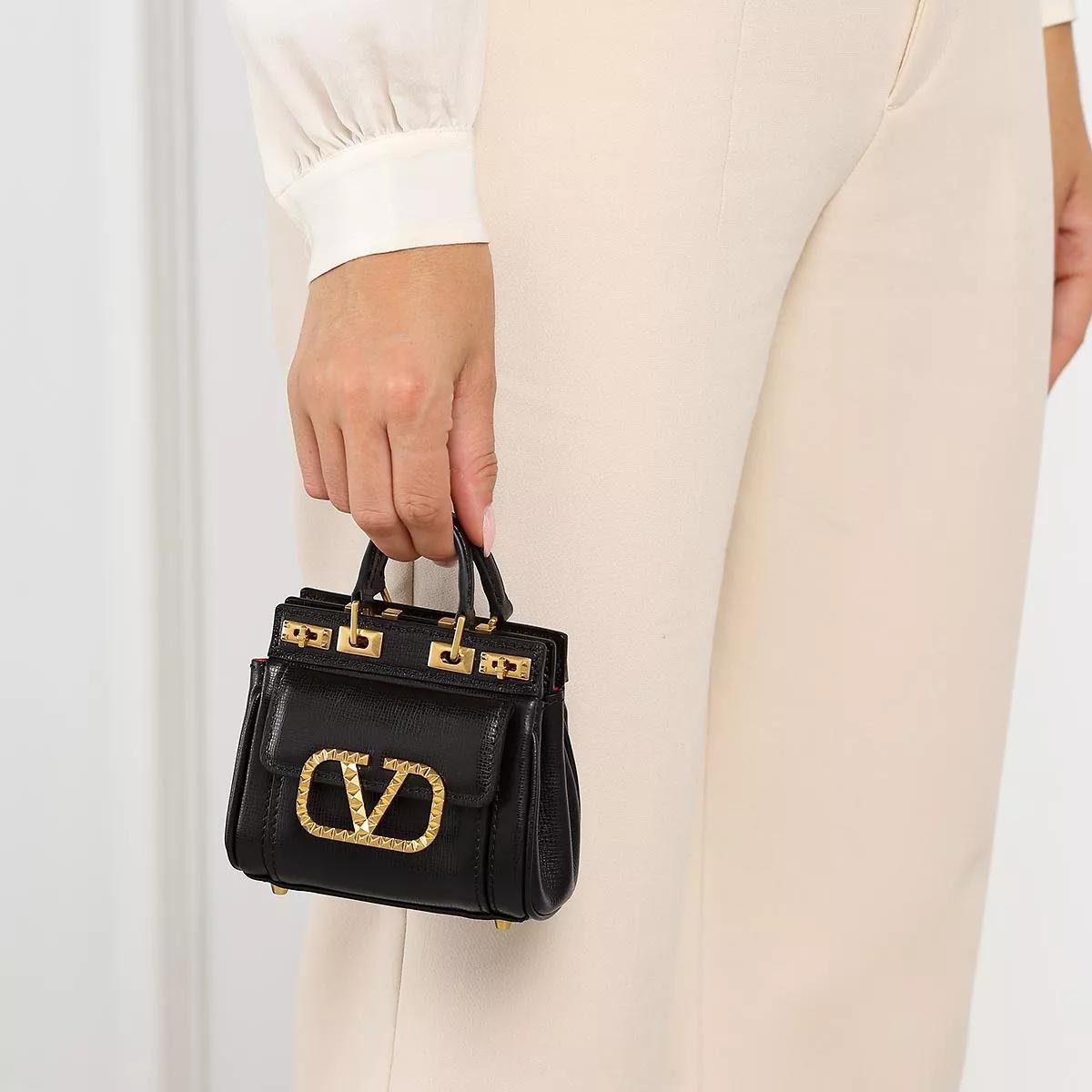 Valentino Garavani Satchel Bag - Rockstud Alcove Mini Handle Bag - Gr. unisize - in Schwarz - für Damen von Valentino Garavani