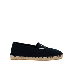 Valentino Garavani Schwarze Canvas Slip-on Espadrilles von Valentino Garavani