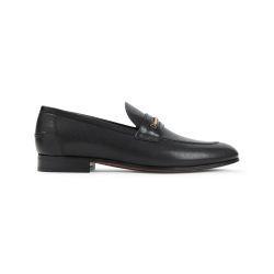 Valentino Garavani Schwarze Leder Slipper von Valentino Garavani