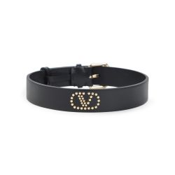 Valentino Garavani Schwarze Lederhalskette von Valentino Garavani