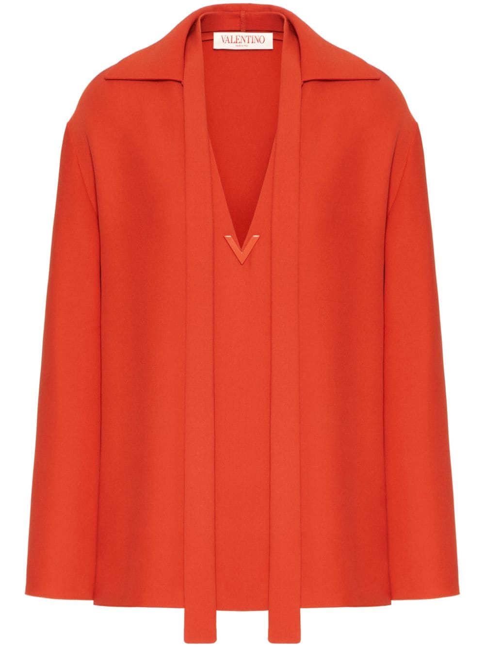 Valentino Garavani Seidenbluse mit VLogo - Orange von Valentino Garavani