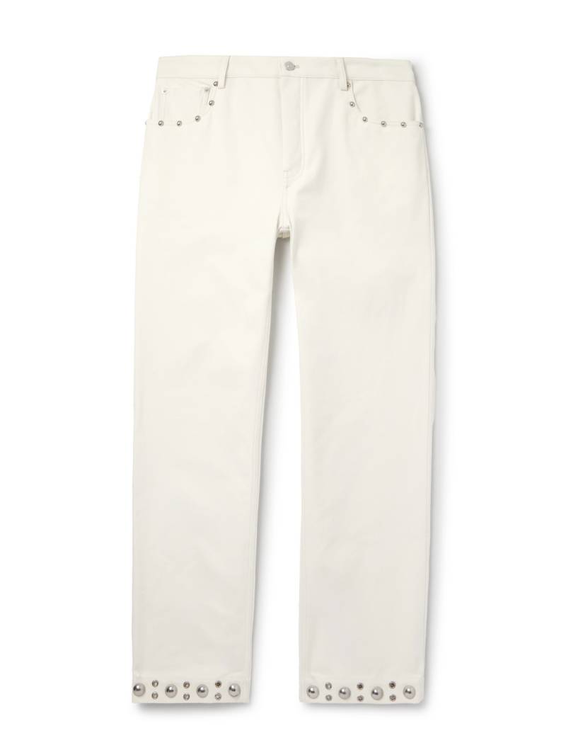 Valentino Garavani - Straight-Leg Embellished Jeans - Men - White - IT 52 von Valentino Garavani