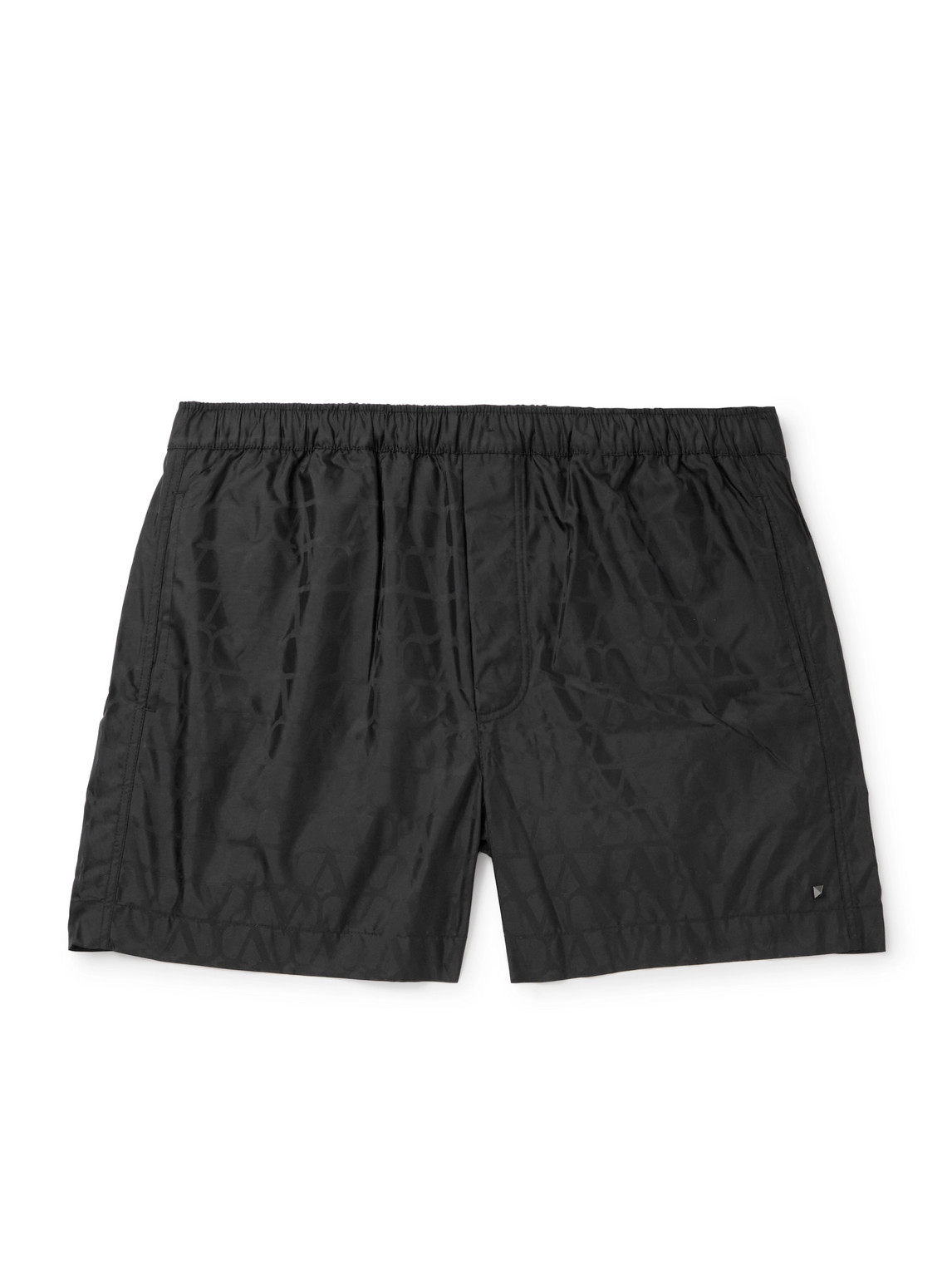 Valentino Garavani - Straight-Leg Mid-Length Logo-Jacquard Swim Shorts - Men - Black - IT 50 von Valentino Garavani