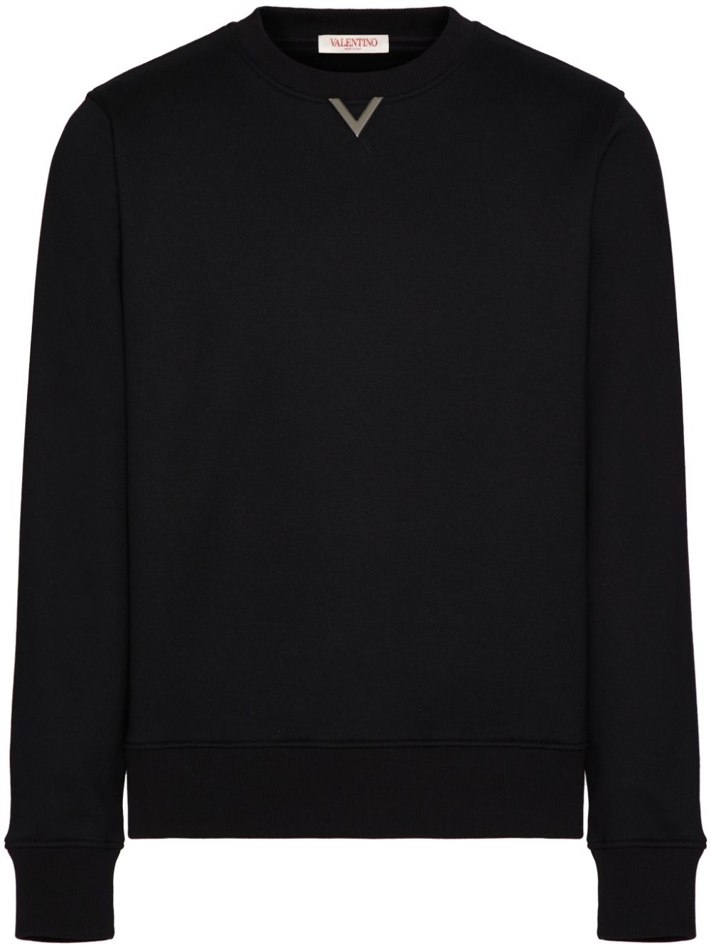 Valentino Garavani Sweatshirt mit Logo-Schild - Schwarz von Valentino Garavani