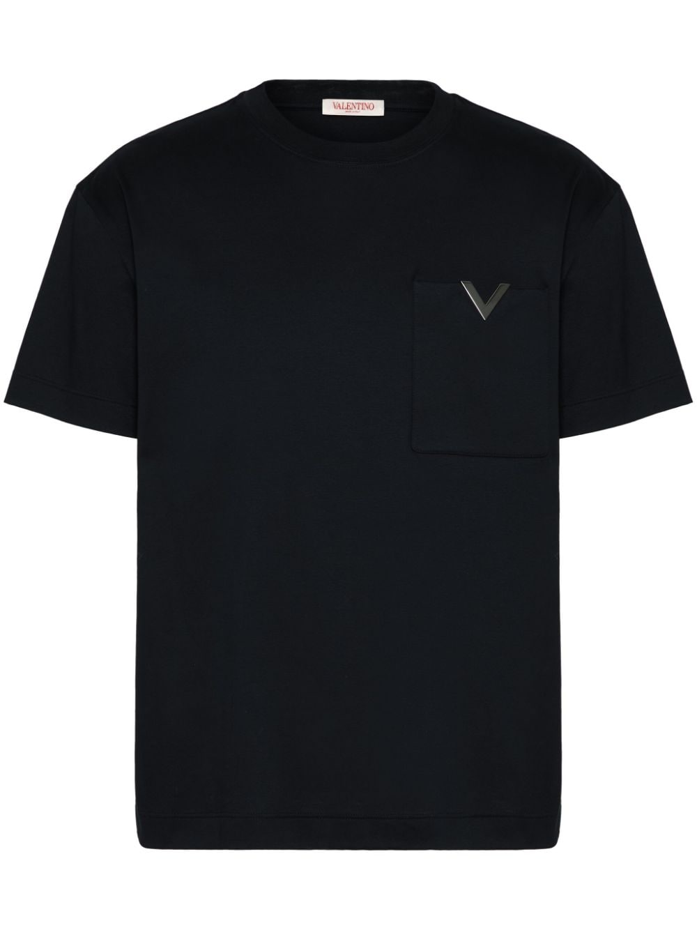 Valentino Garavani T-Shirt mit Logo-Schild - Schwarz von Valentino Garavani