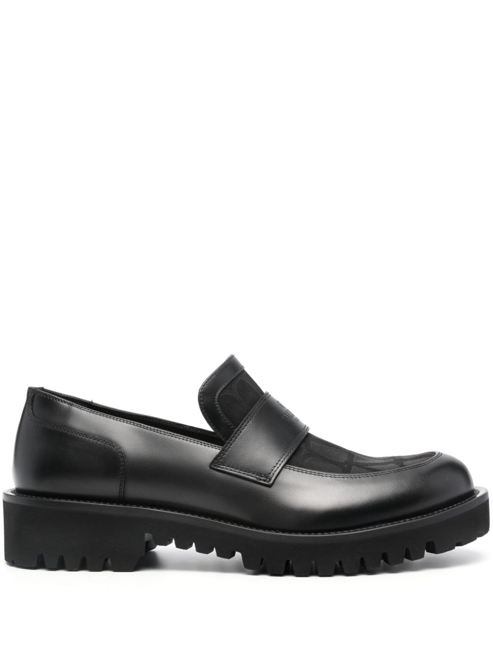 Valentino Garavani Toile Iconographe Loafer - Schwarz von Valentino Garavani