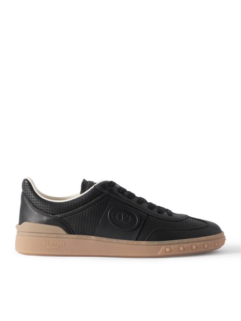 Valentino Garavani - Upvillage Perforated Leather Sneakers - Men - Black - EU 43 von Valentino Garavani