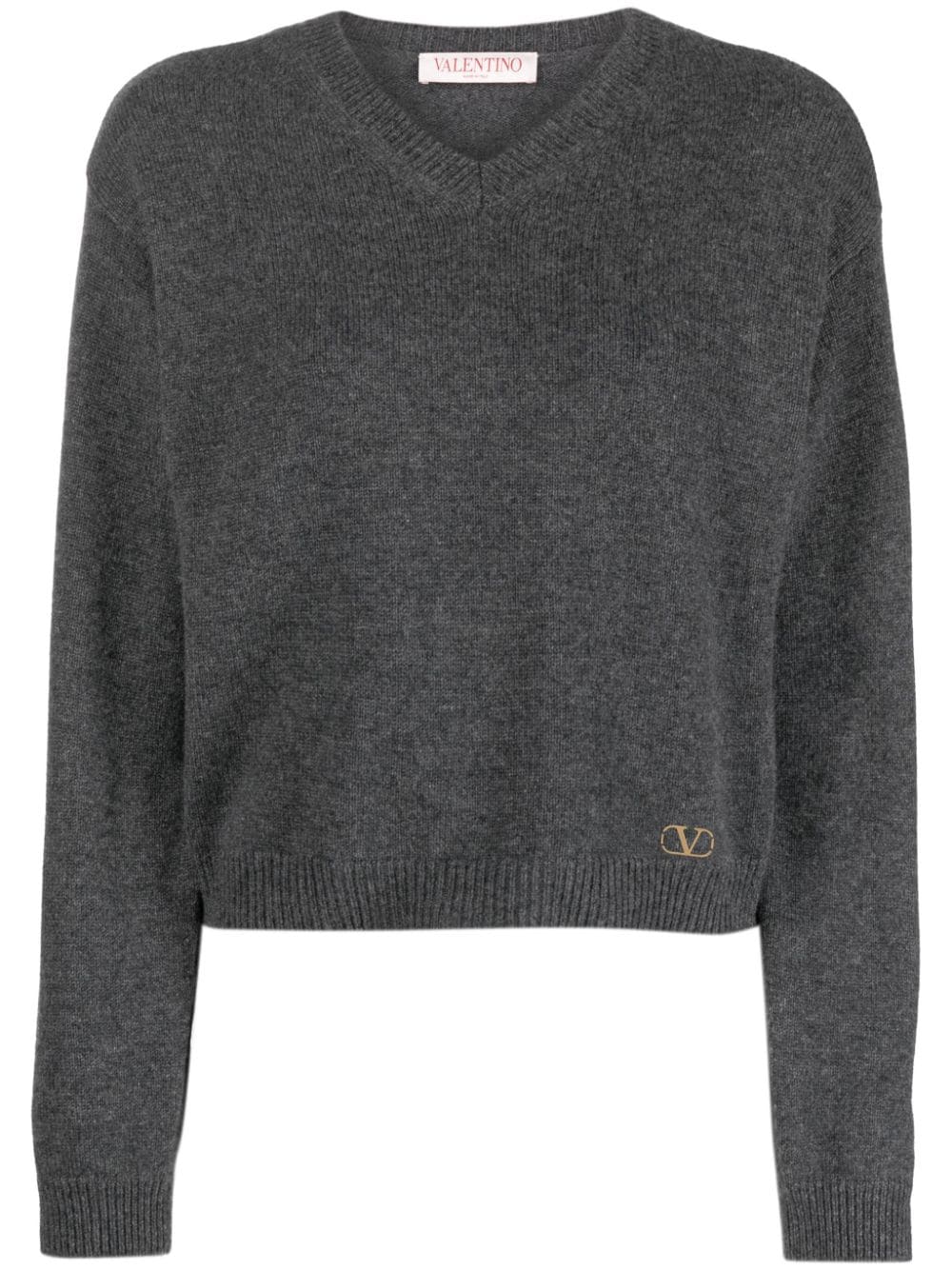 Valentino Garavani VLOGO Kaschmirpullover - Grau von Valentino Garavani