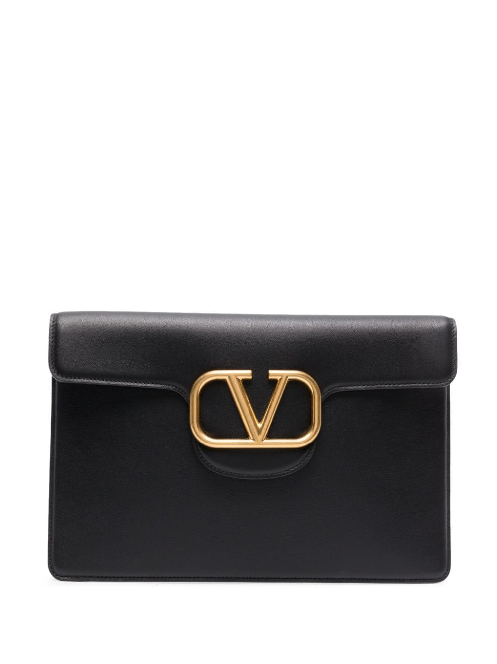 Valentino Garavani VLOGO Signature Clutch - Schwarz von Valentino Garavani