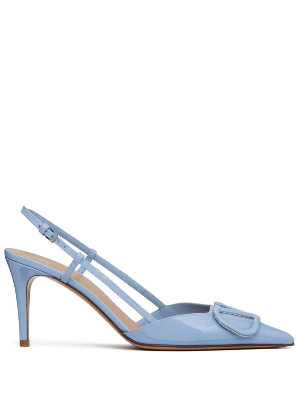 Valentino Garavani VLogo Signature Slingback-Pumps 80mm - Blau von Valentino Garavani