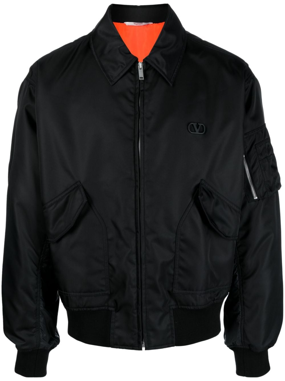 Valentino Garavani Bomberjacke mit VLOGO Signature - Schwarz von Valentino Garavani