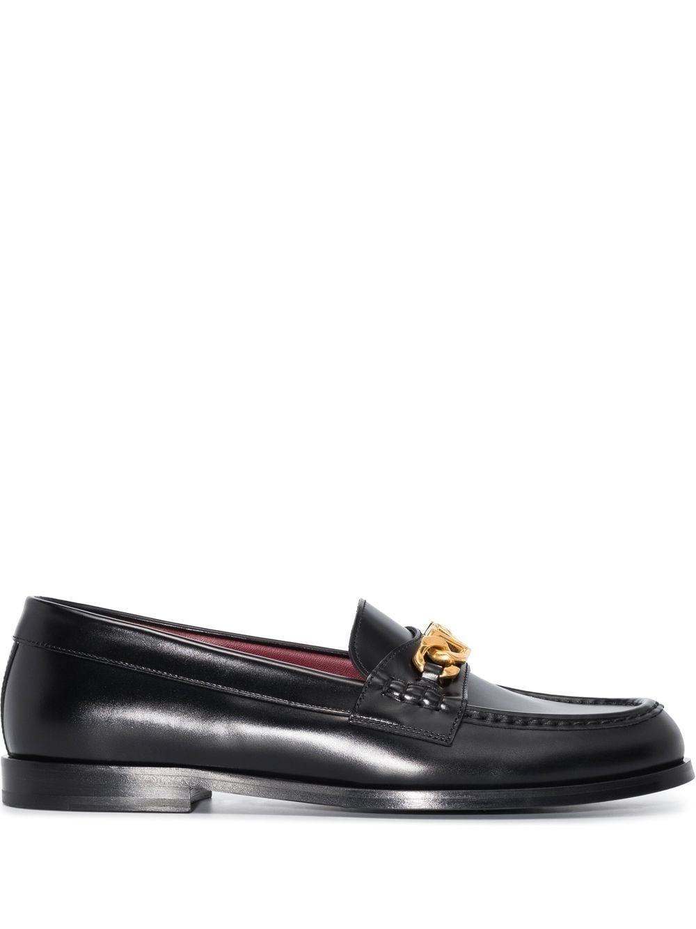 Valentino Garavani Chain Loafer mit VLogo - Schwarz von Valentino Garavani