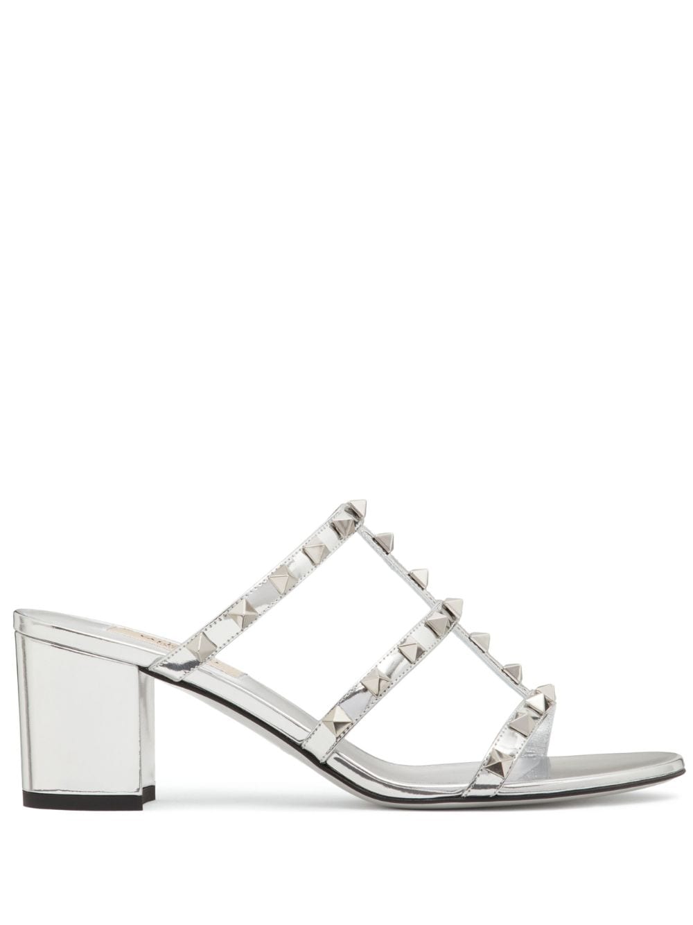 Valentino Garavani Valentino Garavani Rockstud Mules 70mm - Silber von Valentino Garavani