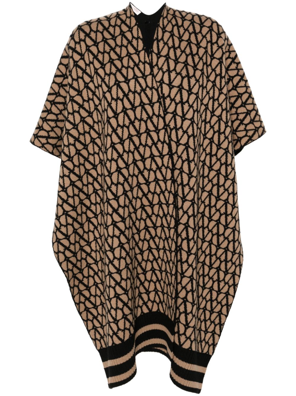 Valentino Garavani Wendbarer Poncho mit VLogo - Nude von Valentino Garavani