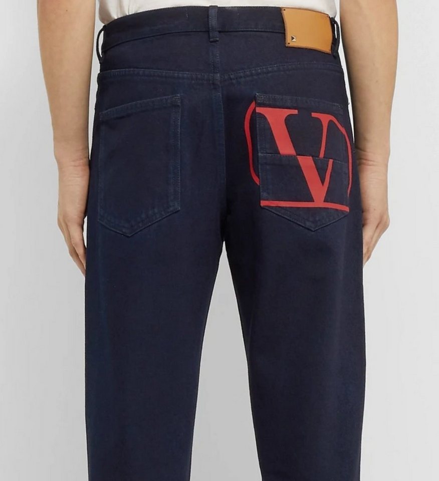 Valentino 5-Pocket-Jeans VALENTINO MENS ICONIC LOGO JEANS HOSE DENIM PANTS 5 POCKET ICON TROUSE von Valentino