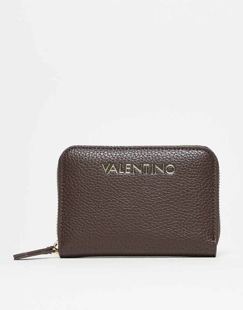 Valentino - Alexia - Geldbörse mit Kartenfächern in Dunkelbraun mit umlaufendem Reißverschluss-Brown von Valentino