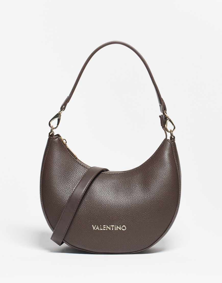 Valentino - Alexia - Schultertasche in Dunkelbraun mit Umhängeriemen-Brown von Valentino