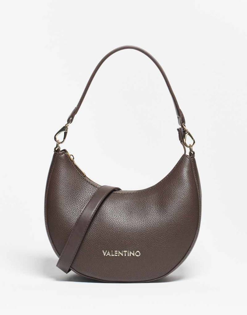 Valentino - Alexia - Schultertasche in Dunkelbraun mit Umhängeriemen-Brown von Valentino