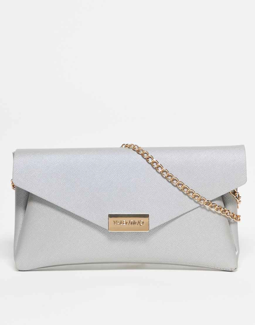 Valentino - Arpie - Envelope-Clutch in Silber mit Kettenriemen Valentino - Arpie - Envelope-Clutch in Silber mit Kettenriemen von Valentino