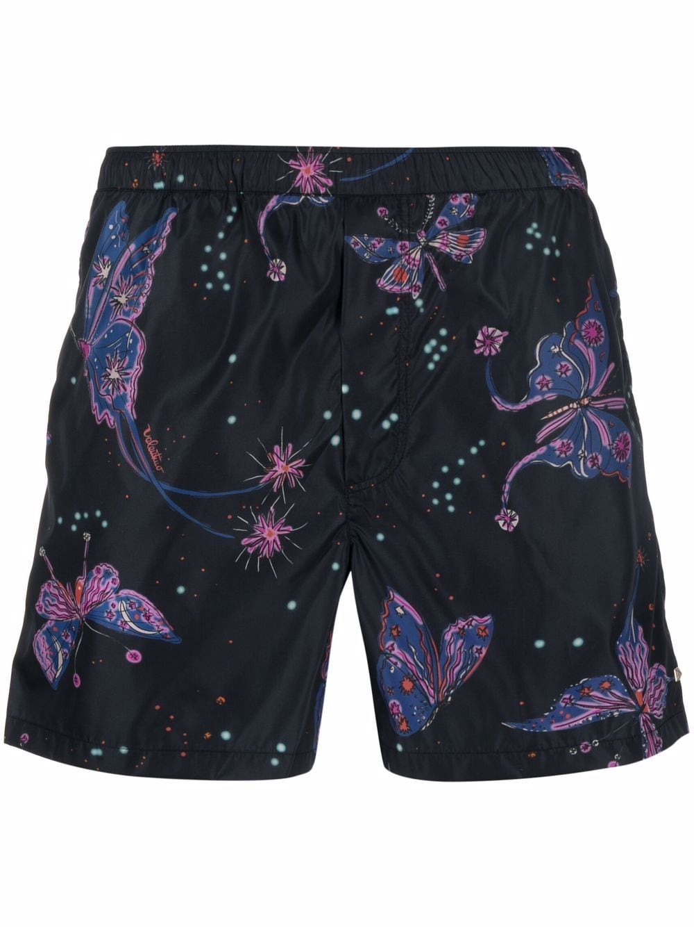 Valentino Garavani Badeshorts mit Schmetterling-Print - Blau von Valentino Garavani