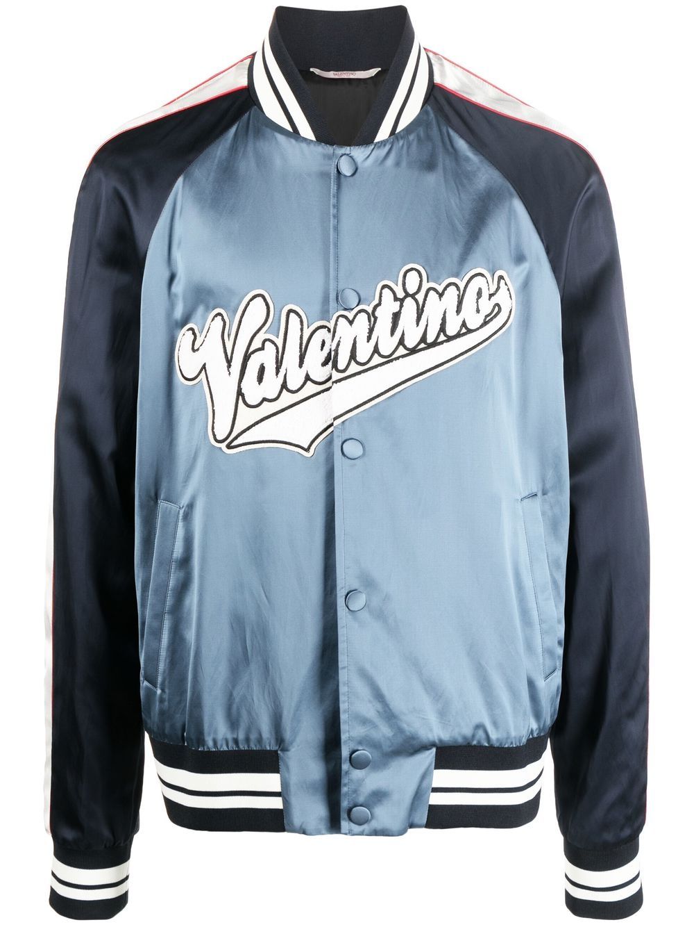 Valentino Garavani Bomberjacke mit Logo-Patch - Blau von Valentino Garavani